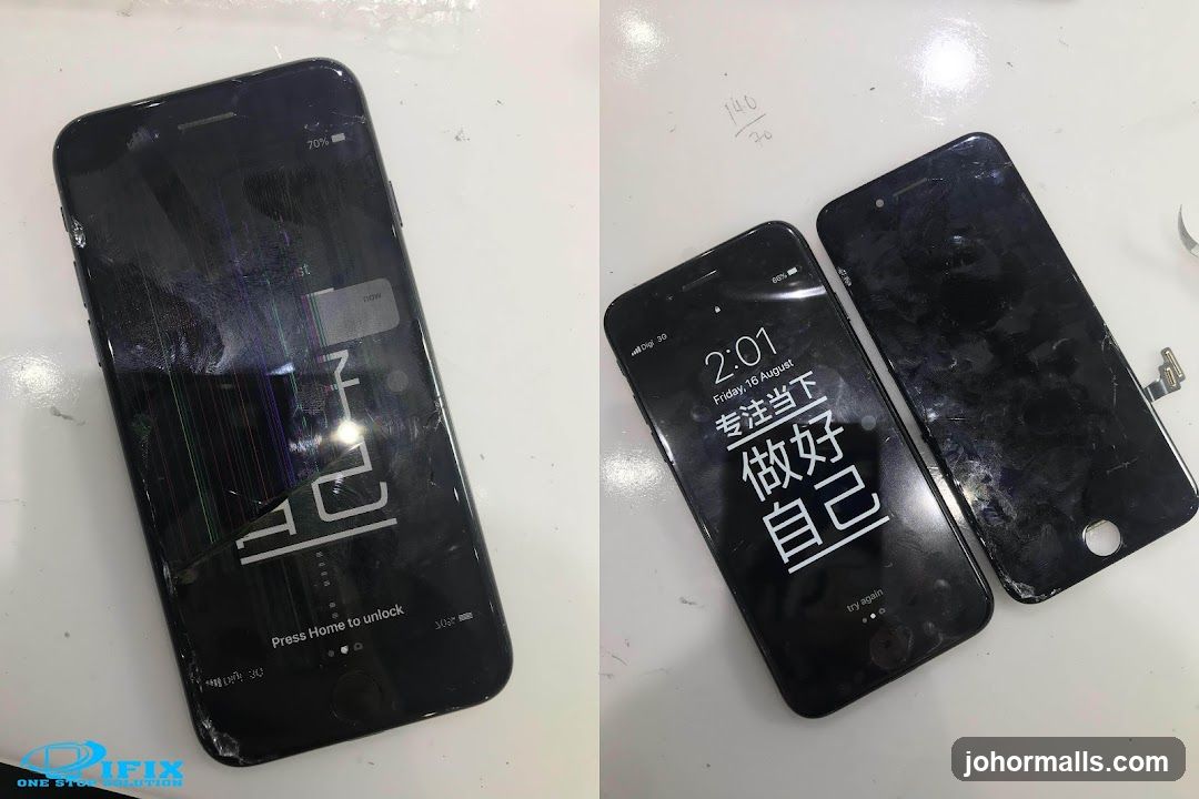 Damaged iPhone Screens