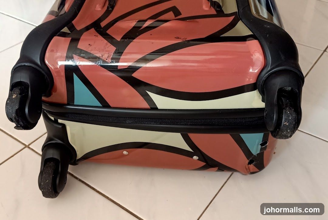 Suitcase with floral pattern
