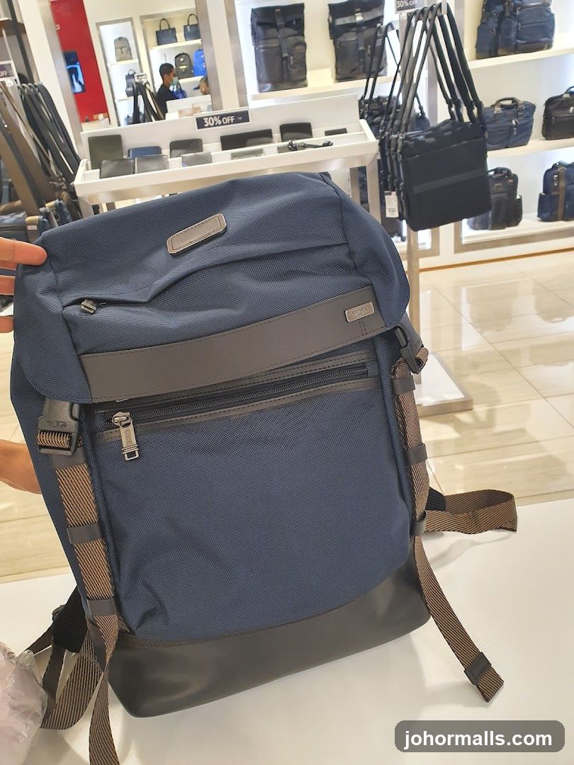 Blue Backpack in Store