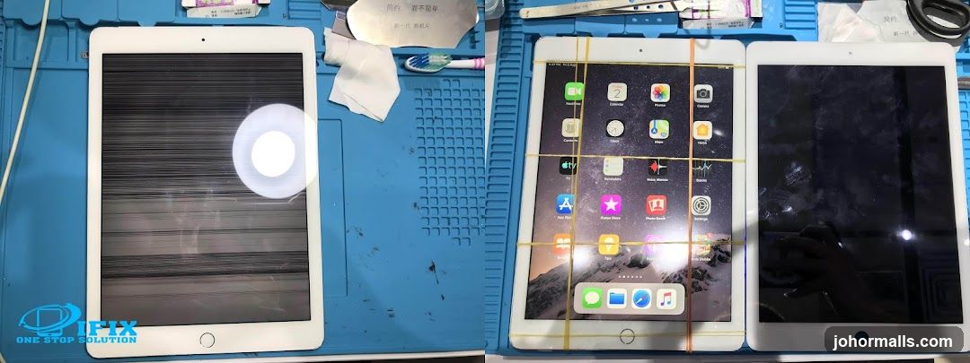 Tablets on a Repair Mat