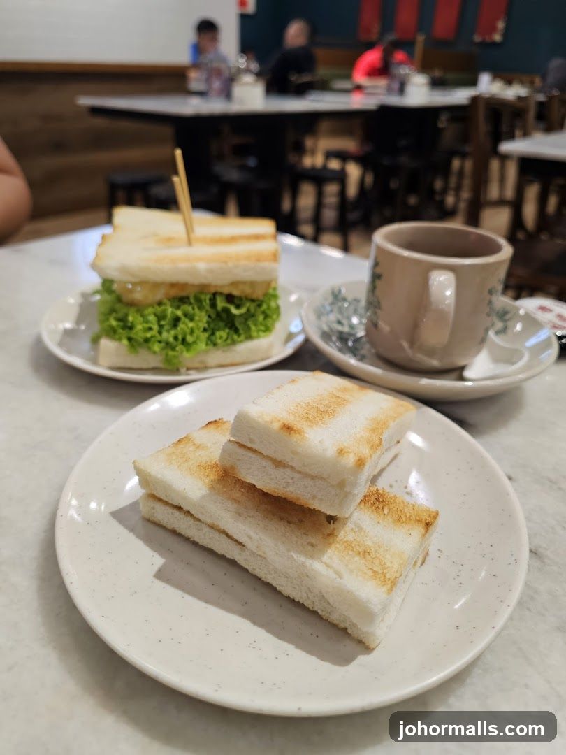 Toast and Sandwich with Coffee