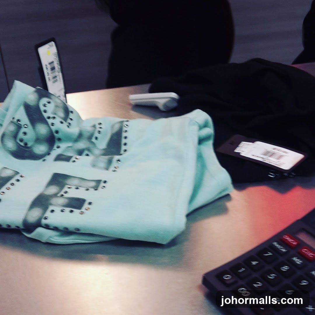 Clothing on a counter
