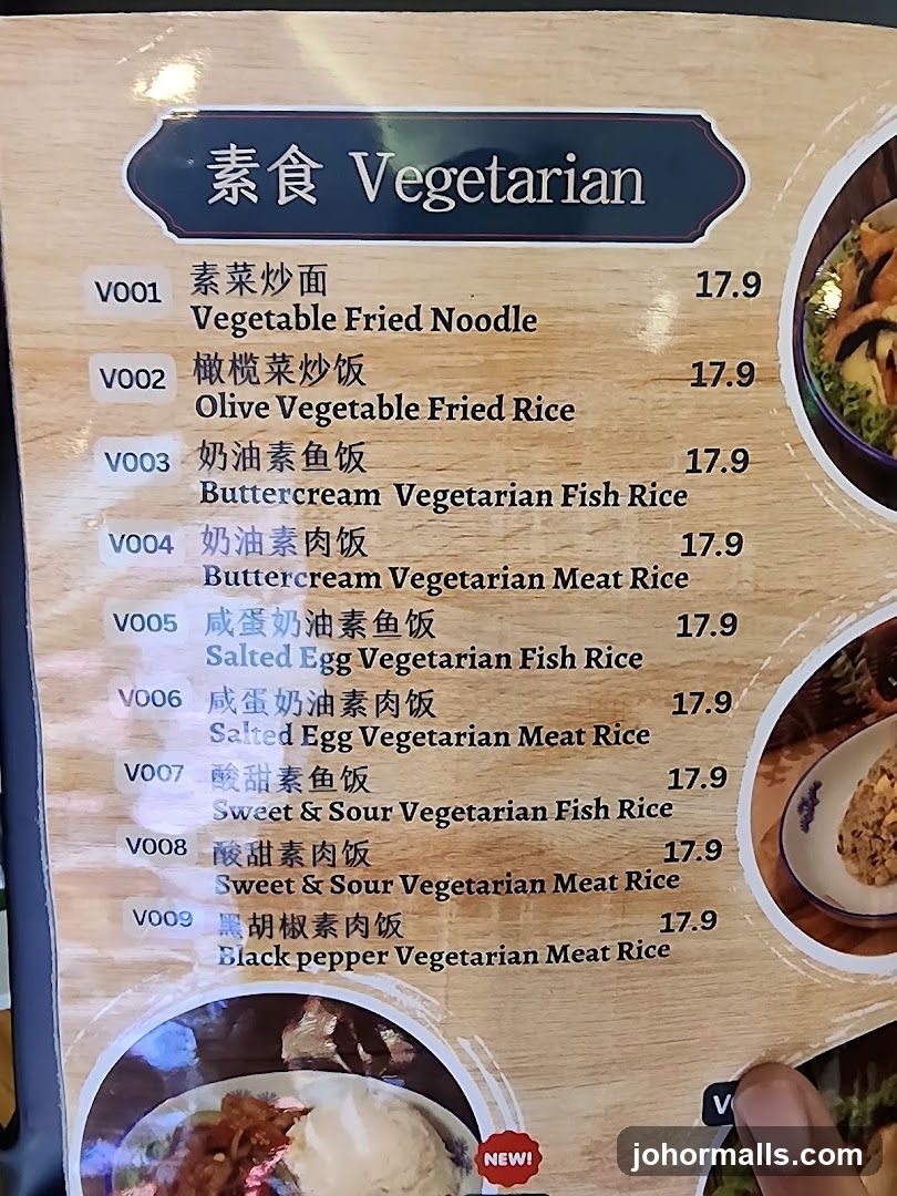 Vegetarian Menu