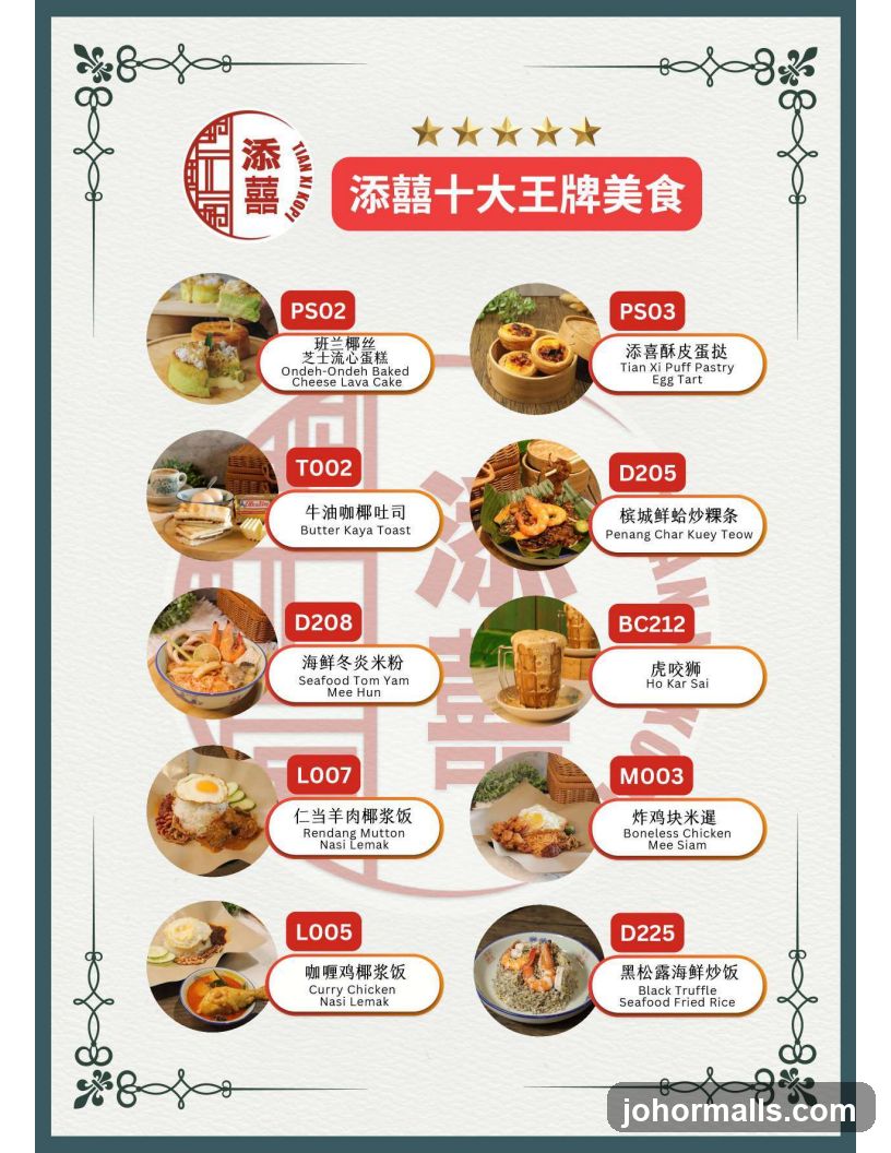 Tian Xi Kopi Top 10 Signature Dishes