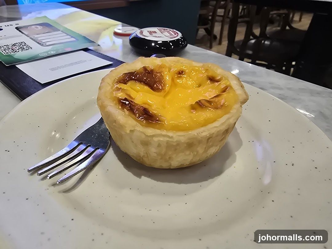 Egg Tart on a Plate