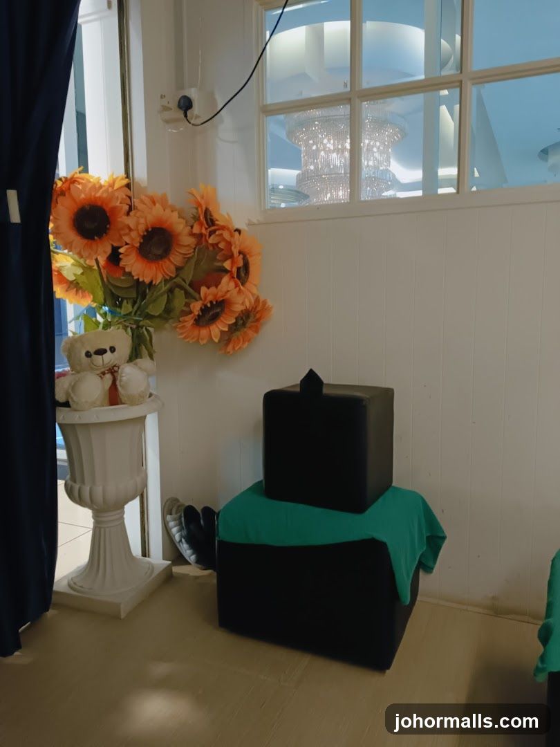 Interior decoration with sunflowers and teddy bear