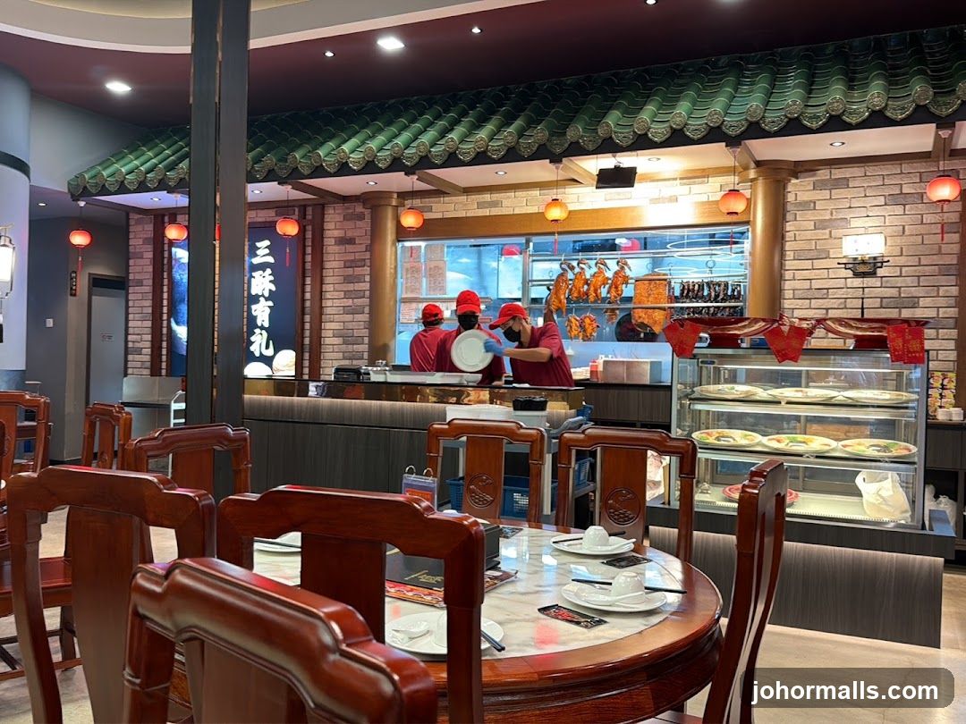 Restaurant Interior with Roasted Ducks