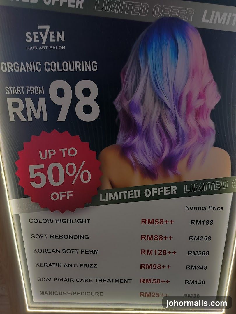 Seven Hair Art Salon Organic Colouring Offer