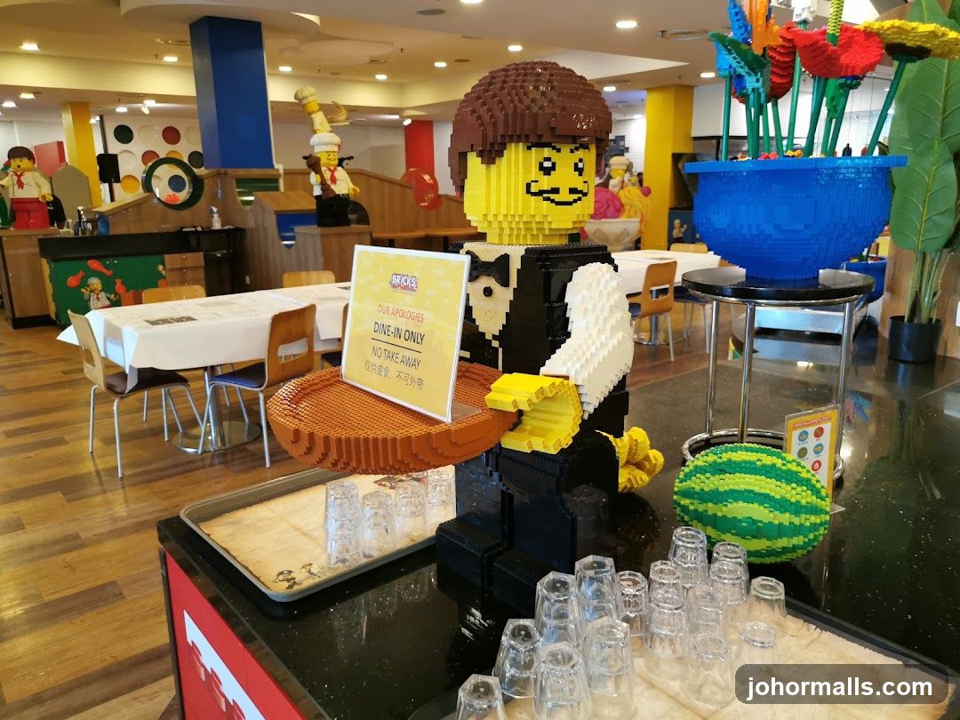 Lego-themed restaurant interior