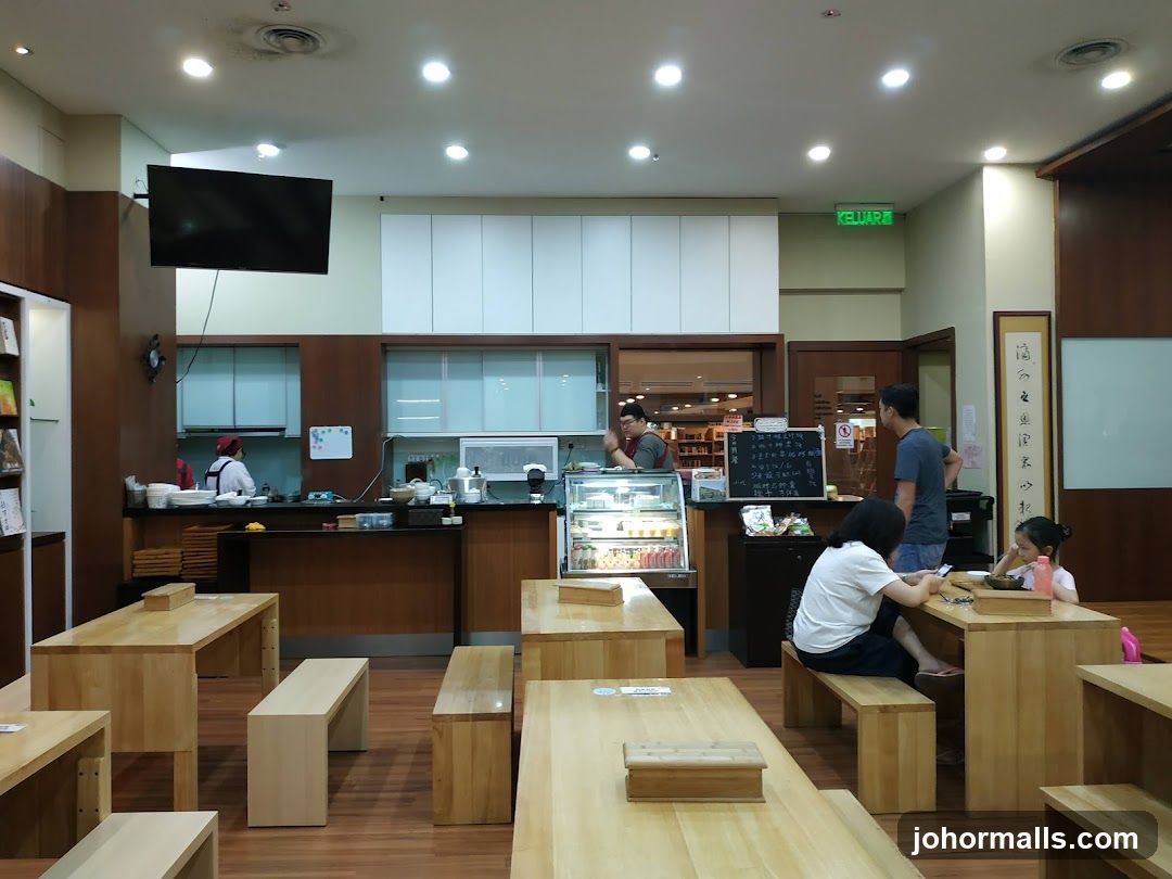 Cafe Interior with Seating and Counter