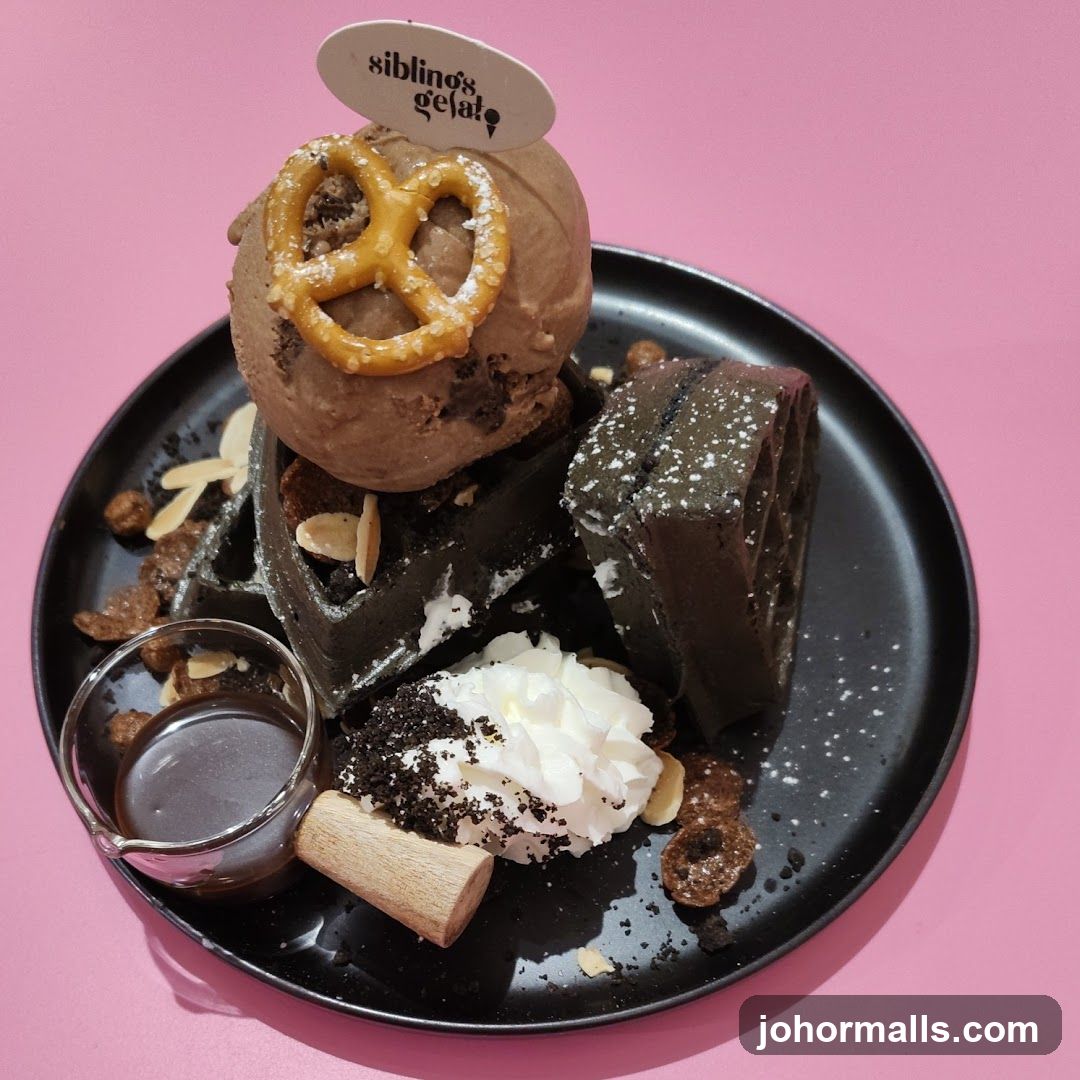 Chocolate Waffle with Gelato
