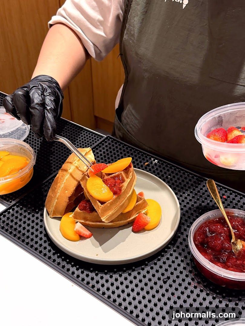 Waffles with Fruit Toppings