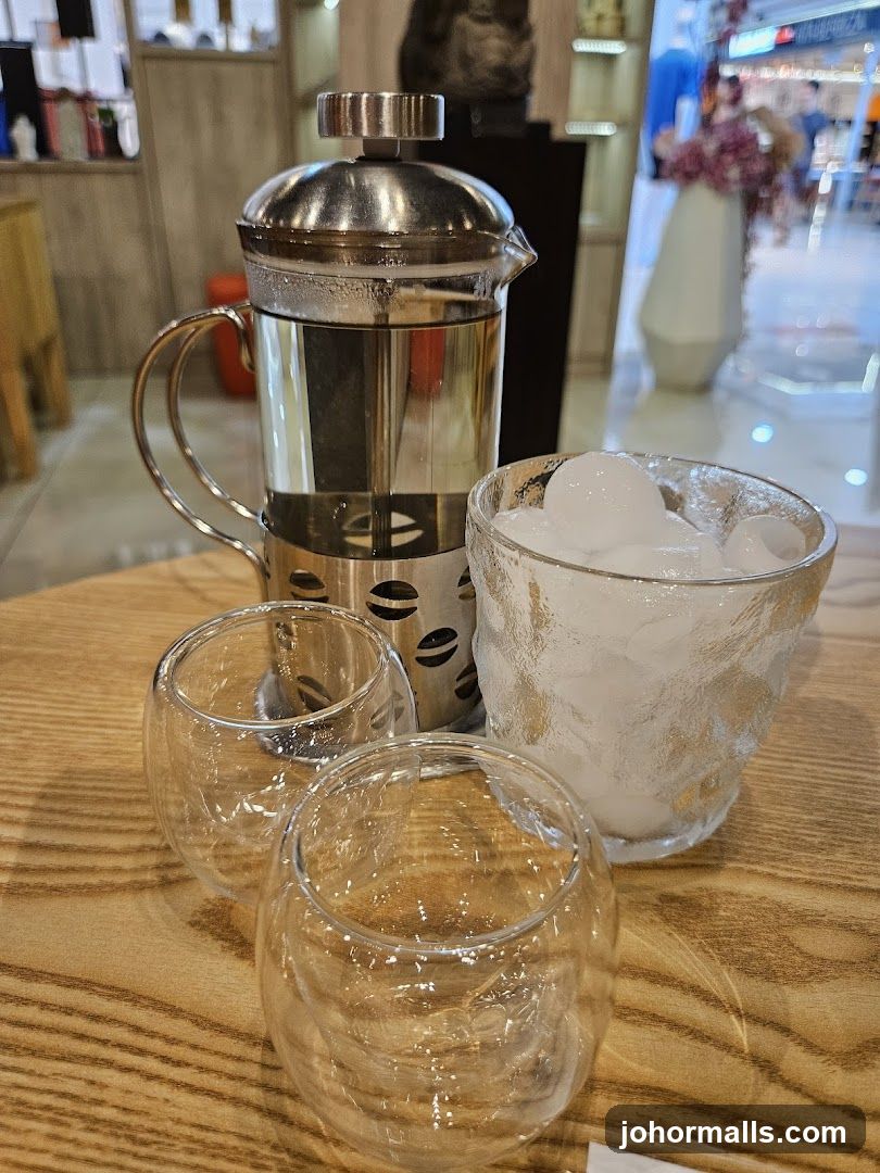 French Press Coffee Setup