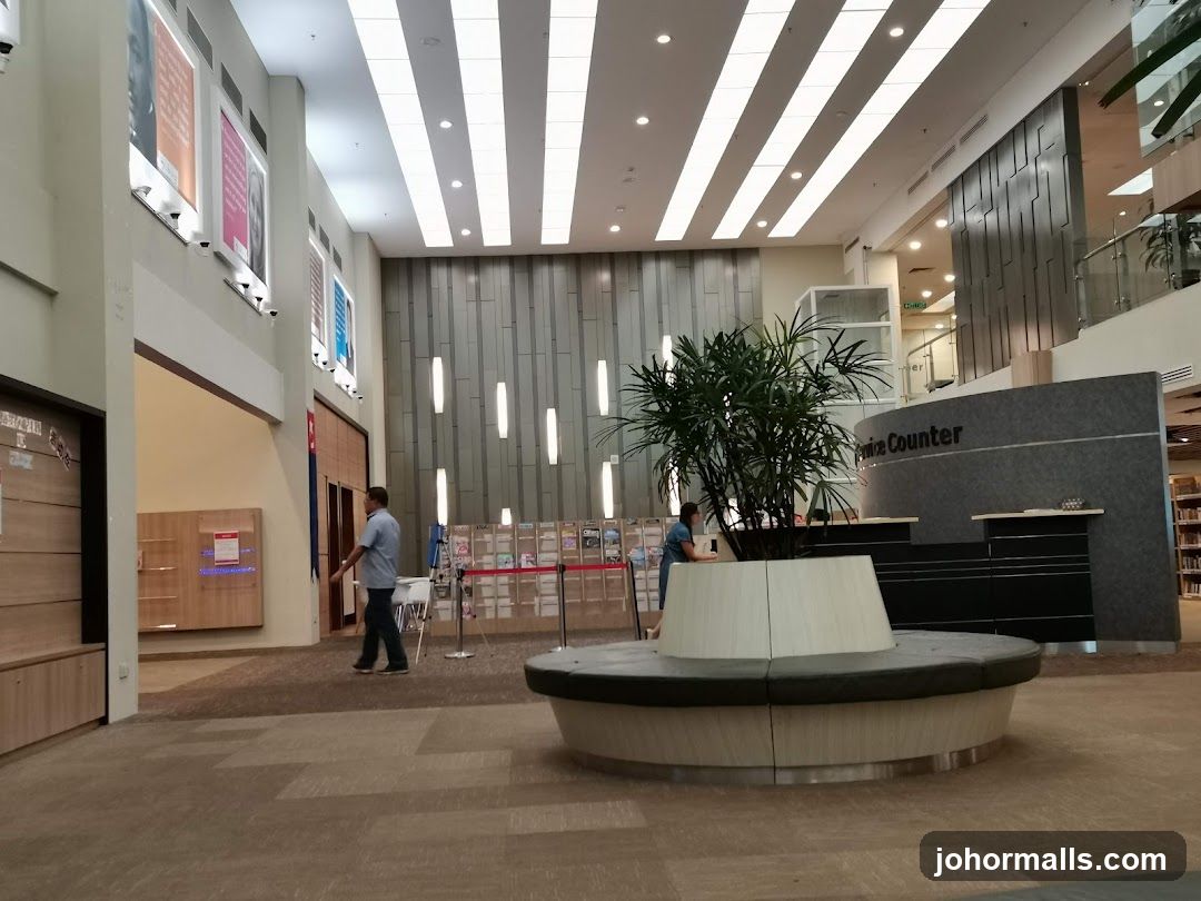Library Interior with Service Counter