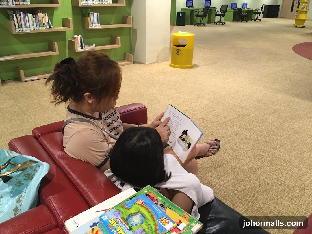 People reading in a library