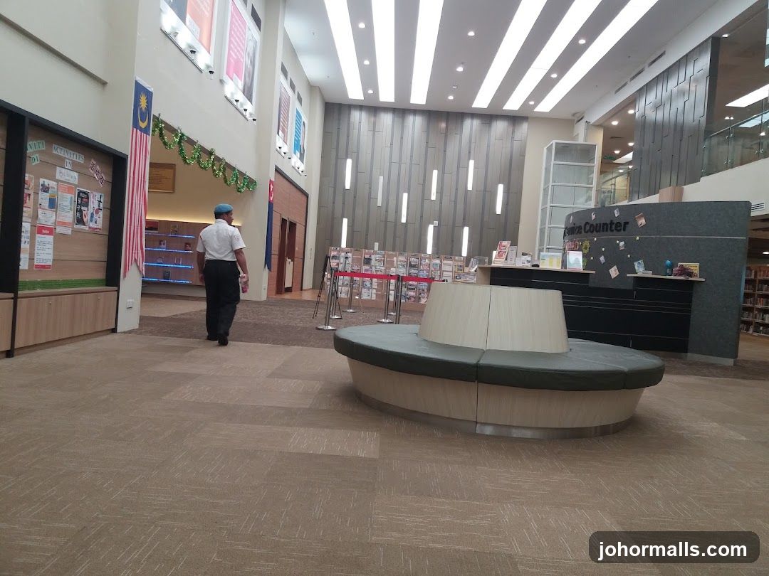 Library Interior with Service Counter