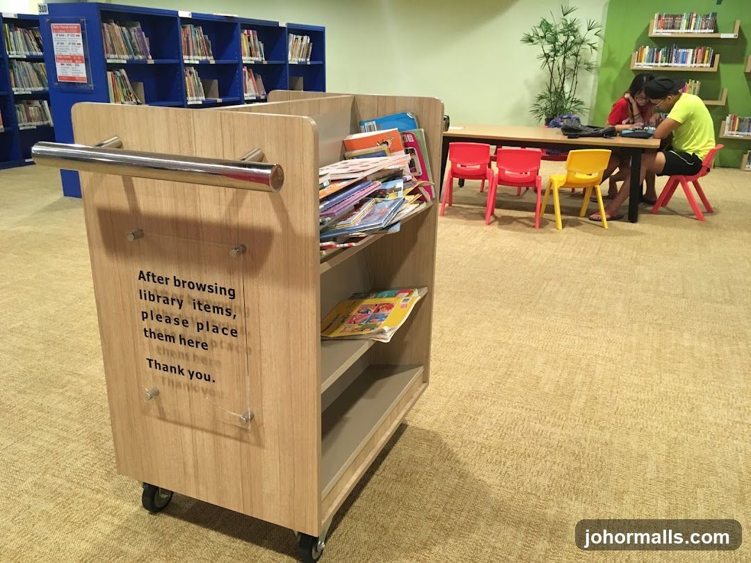 Library Cart with Books