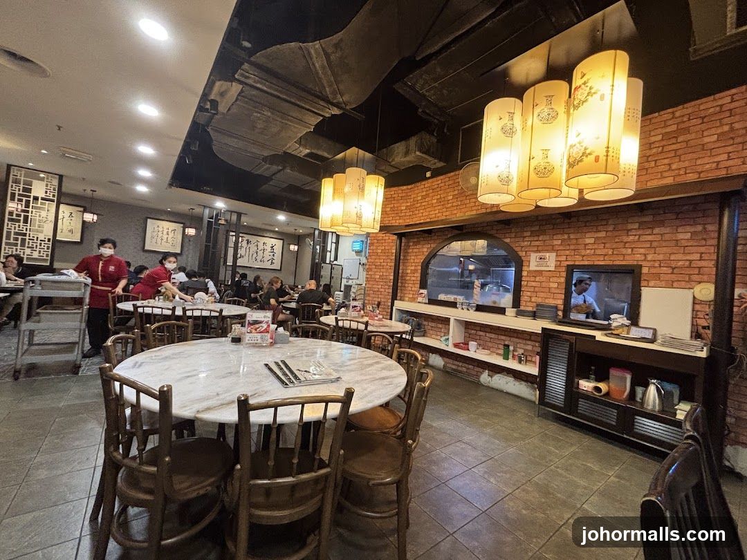 Restaurant Interior with Dining Tables and Staff