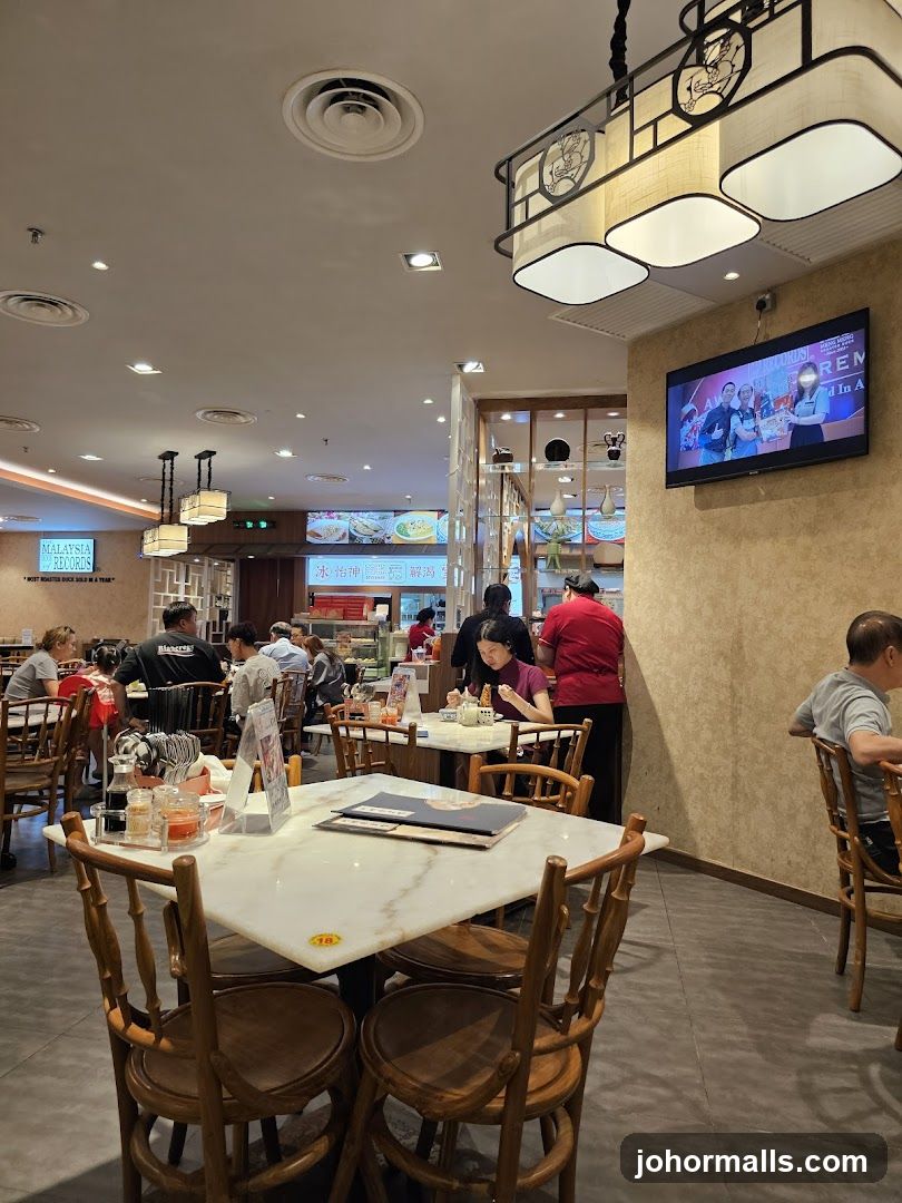 Restaurant Interior with Patrons