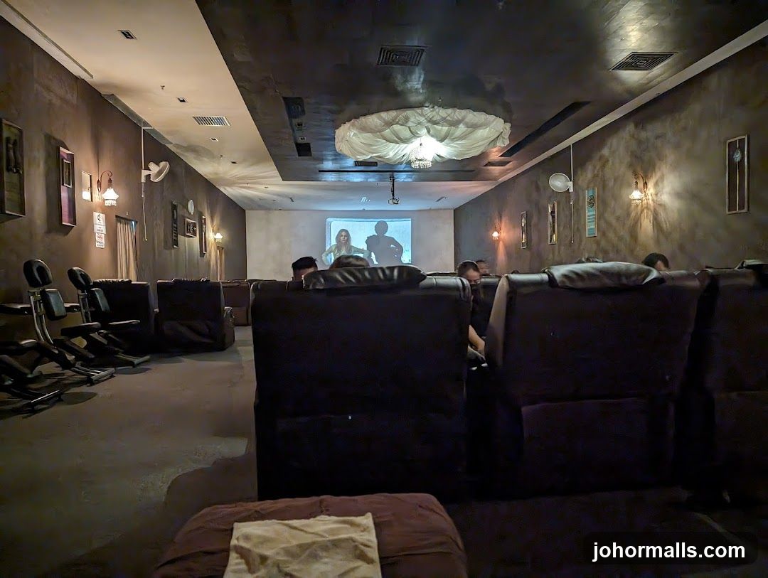 Massage Chairs Facing a Screen