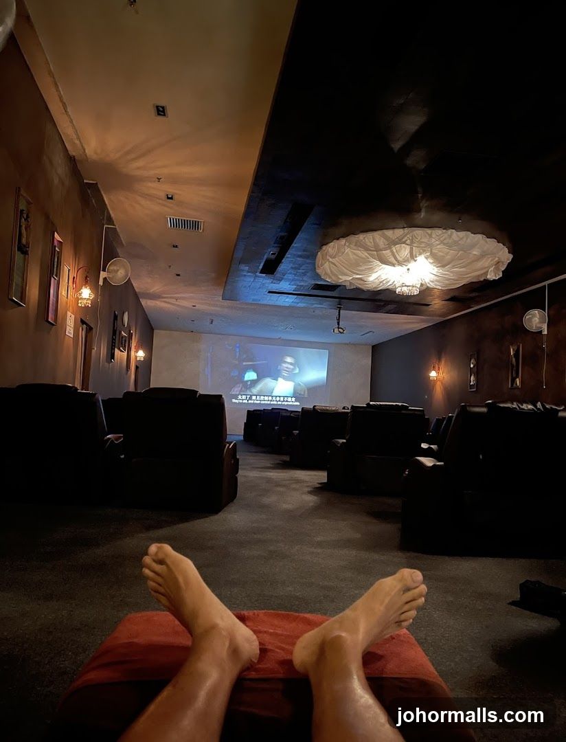 Relaxing Foot Massage Room with Movie Projection