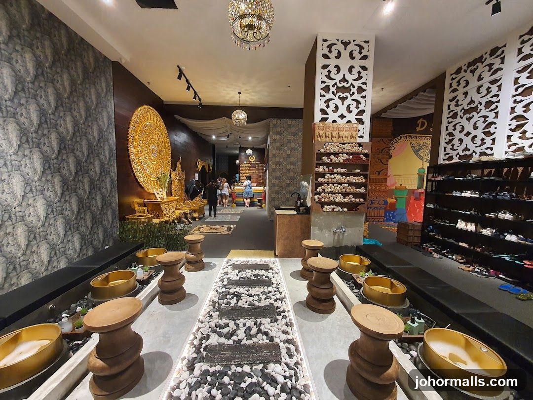 Spa Interior with Foot Baths and Seating