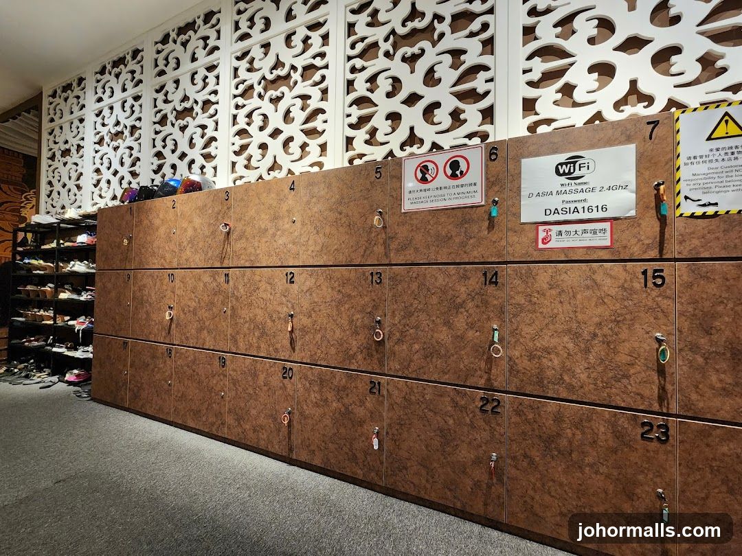 Massage Parlor Lockers and Shoe Racks