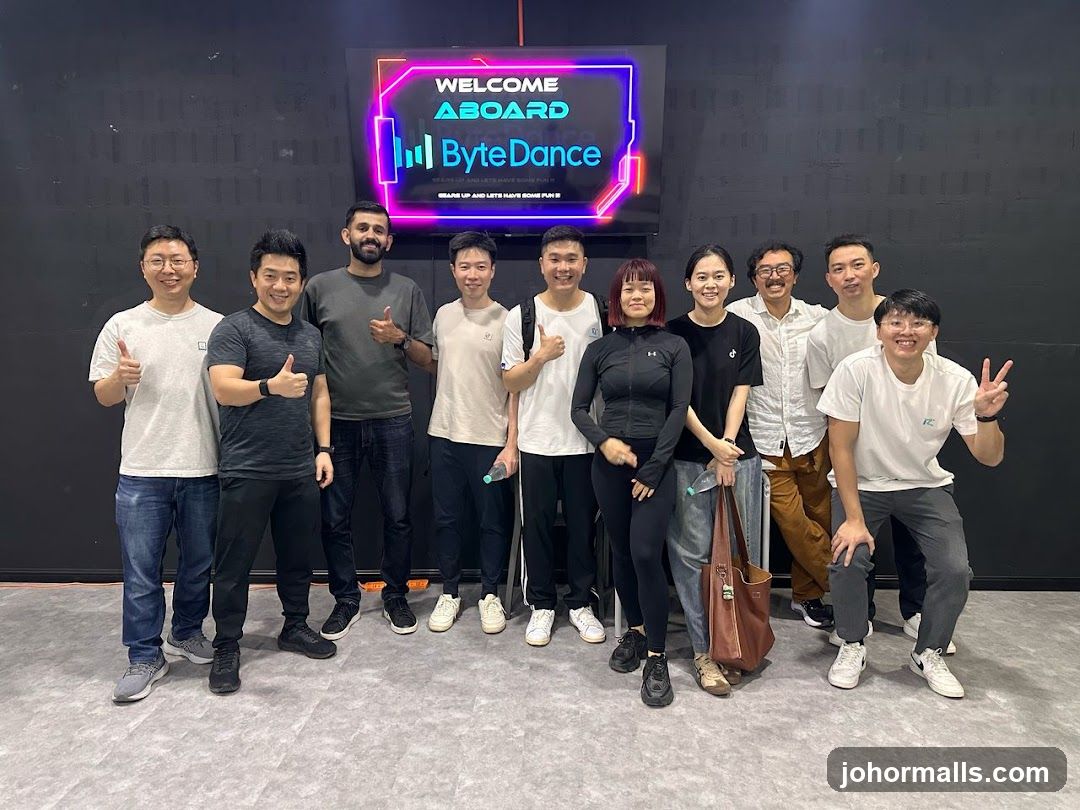 ByteDance Welcome Sign and Team Photo