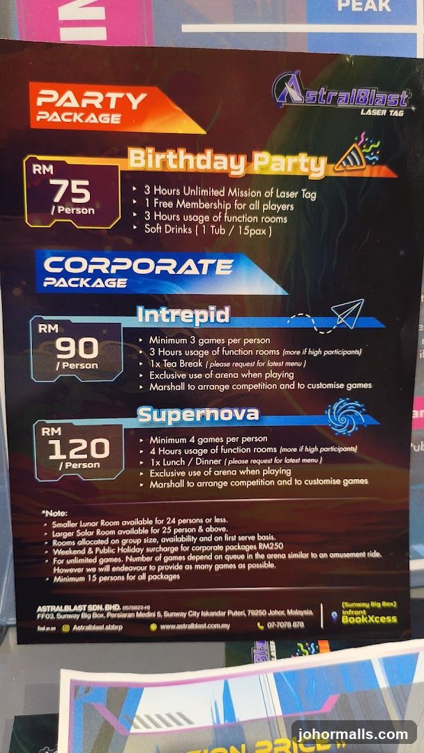 AstralBlast Laser Tag Packages