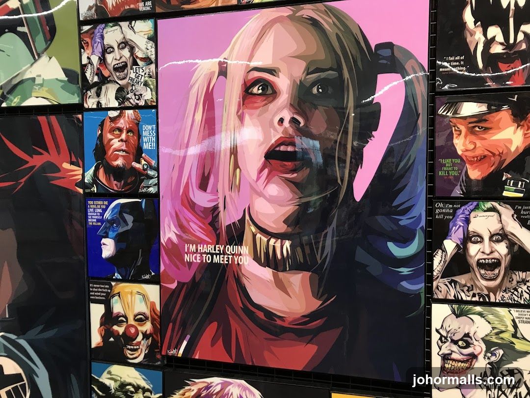 Comic Book Character Art Display