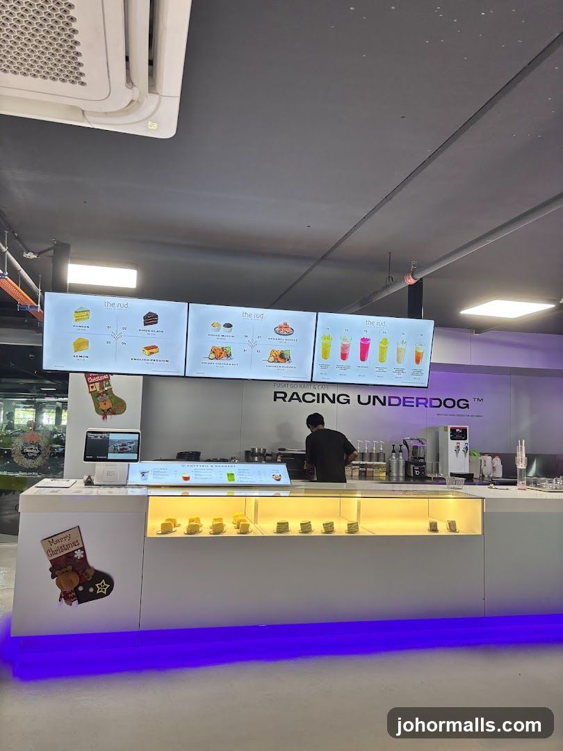 Cafe Counter with Desserts and Drinks