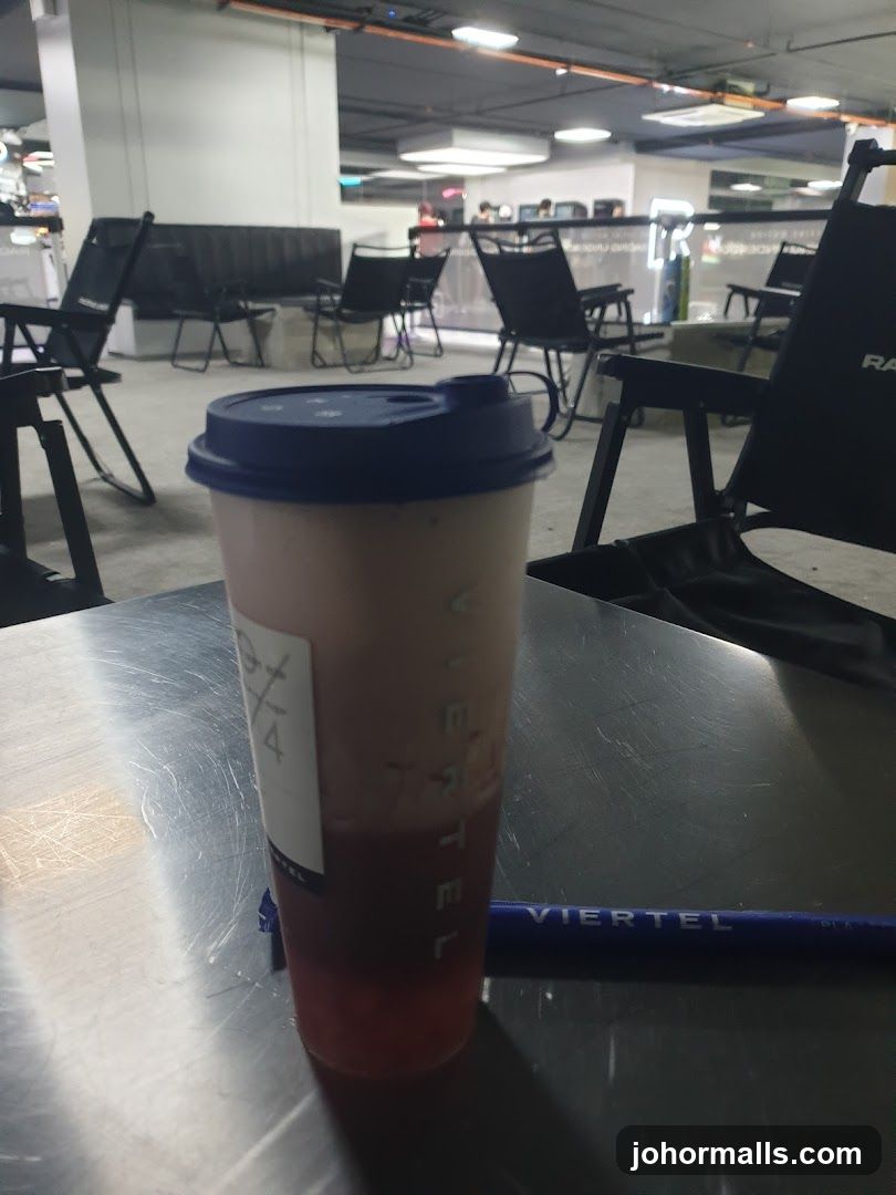 Beverage and seating area