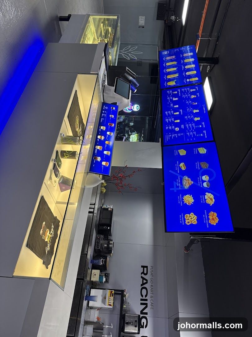 Cafe Counter with Digital Menus