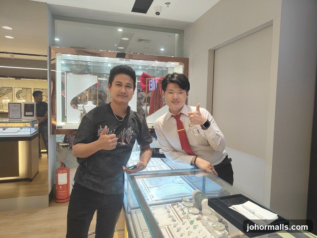 Two men in a jewelry store