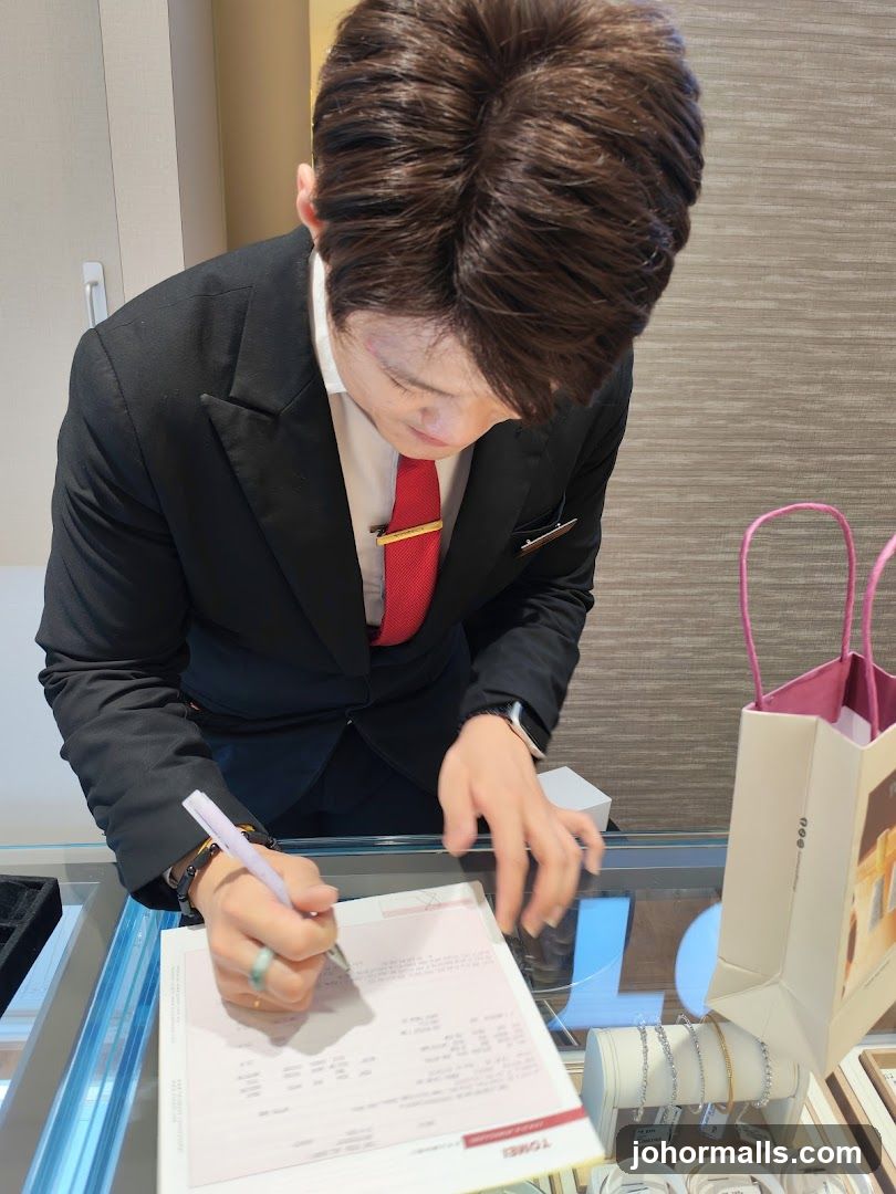 Salesperson Signing Document