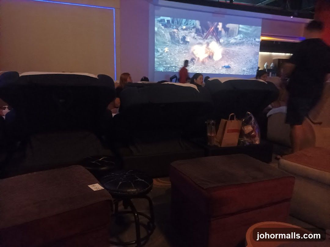 Relaxation area with movie projection