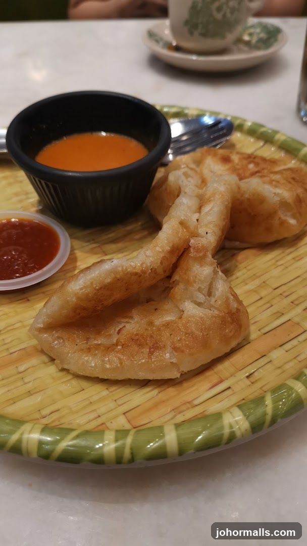 Roti Canai with Curry and Sambal