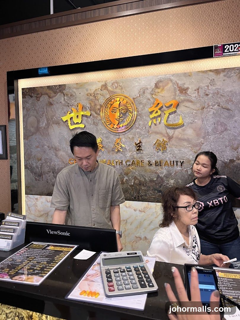 Reception Desk with Staff