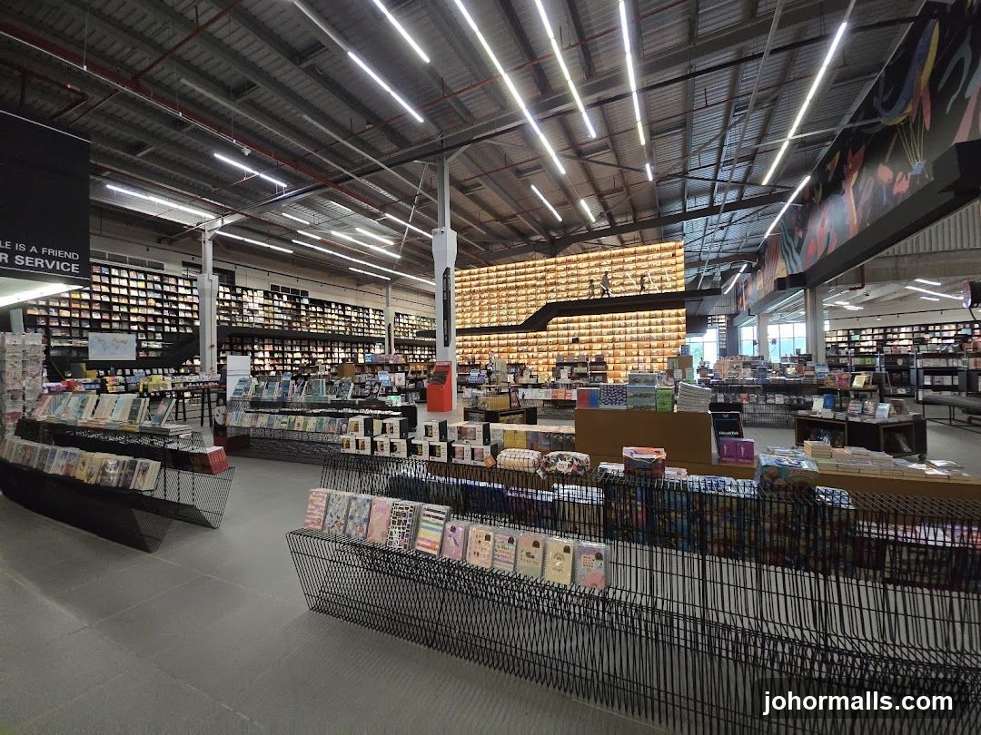 Interior of a large bookstore