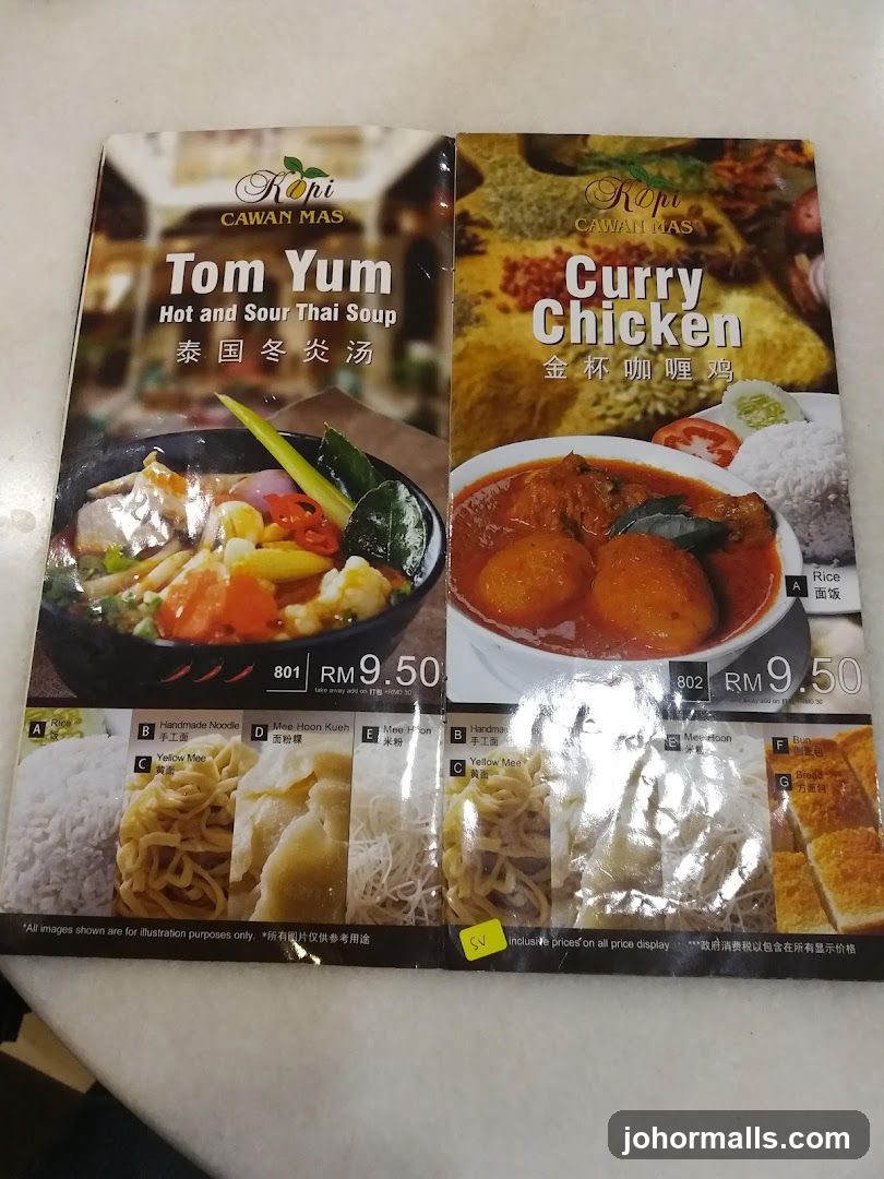 Kopi Cawan Mas Menu