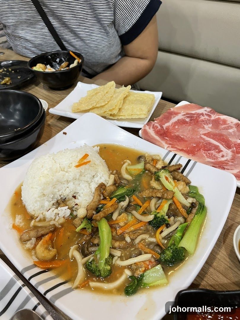 Stir-fried dish with rice