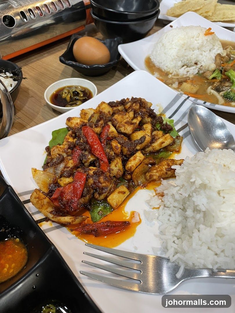 Spicy Stir-Fried Dish with Rice