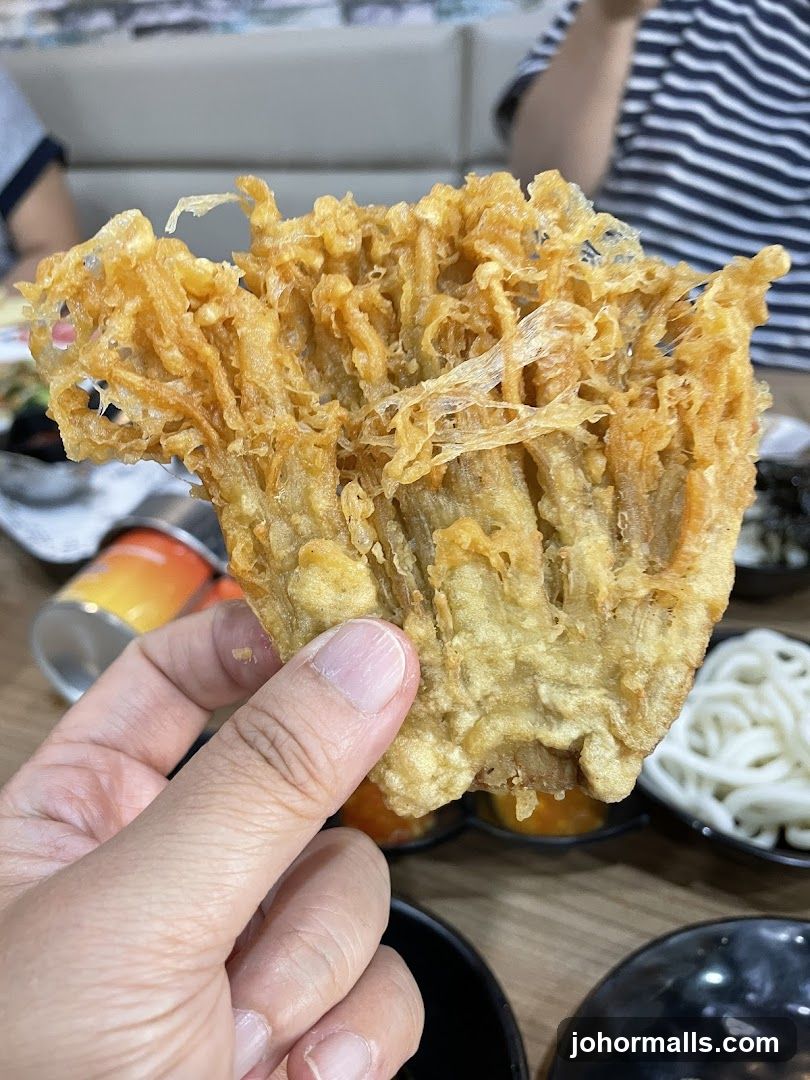 Fried Enoki Mushrooms