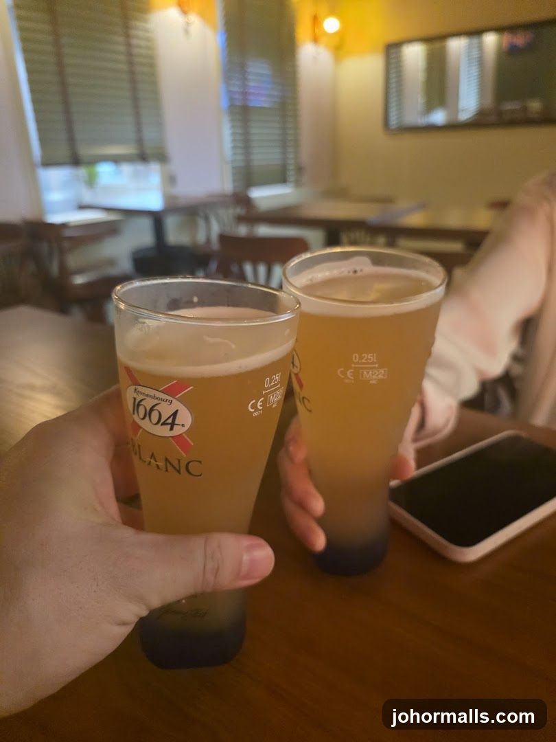 Two glasses of beer