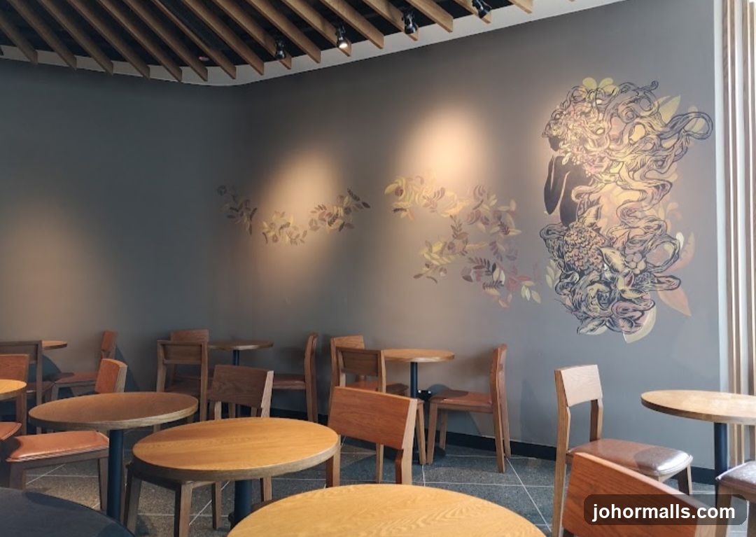 Cafe Interior with Artwork