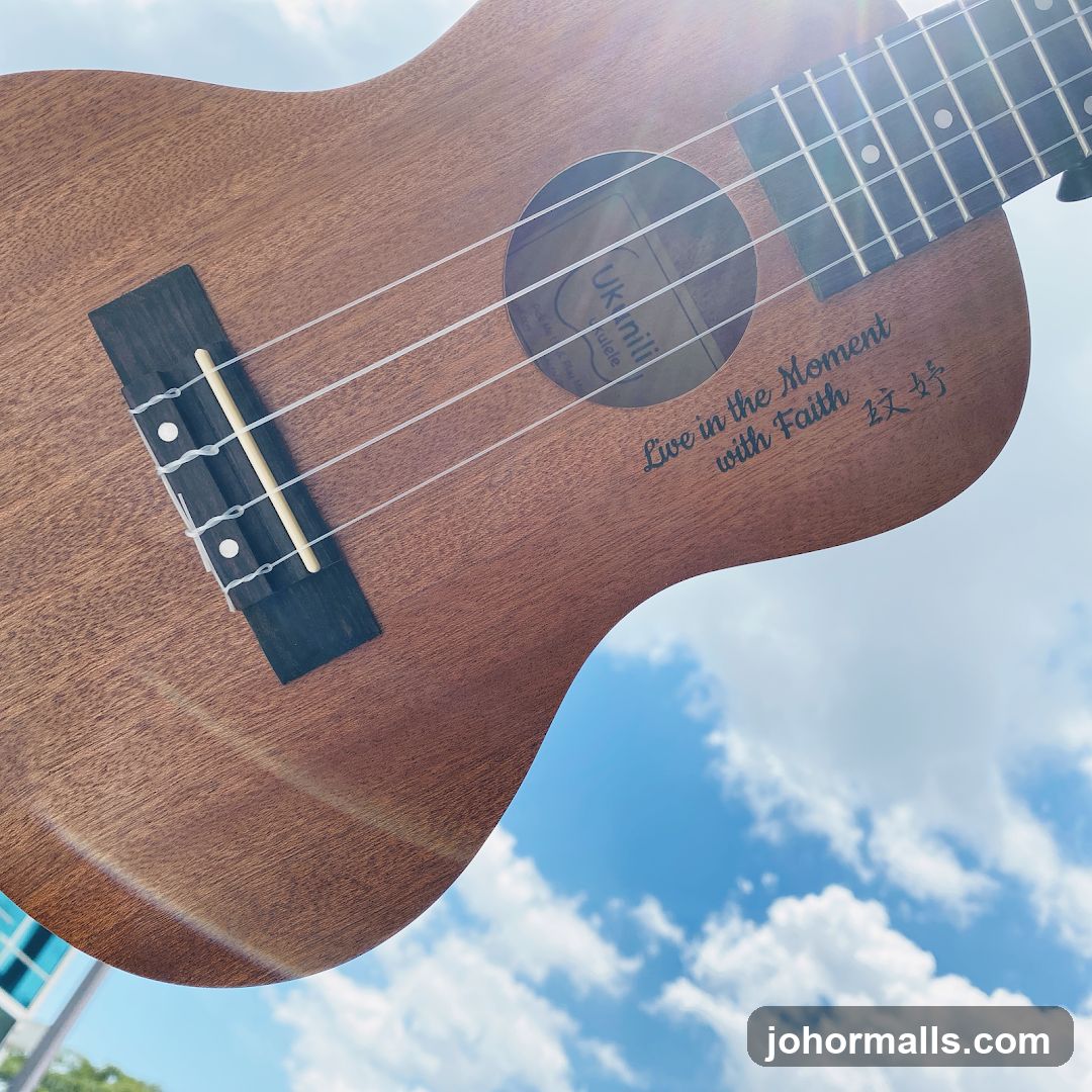 Ukulele with Inspirational Text