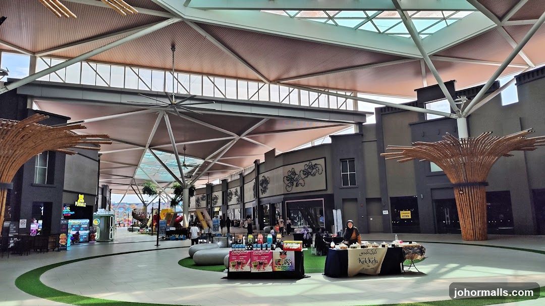 Indoor shopping mall with modern architecture