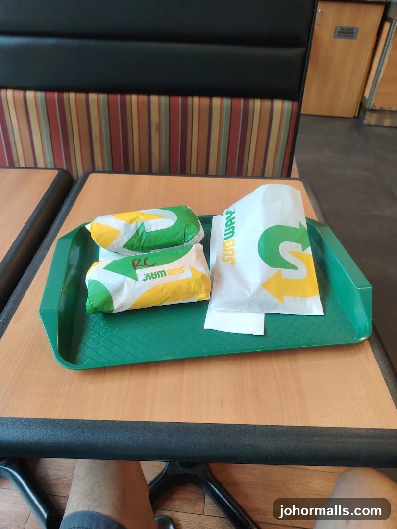 Subway Sandwiches on a Tray