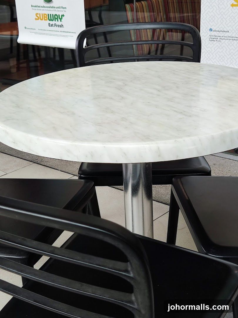 Subway Restaurant Seating Area