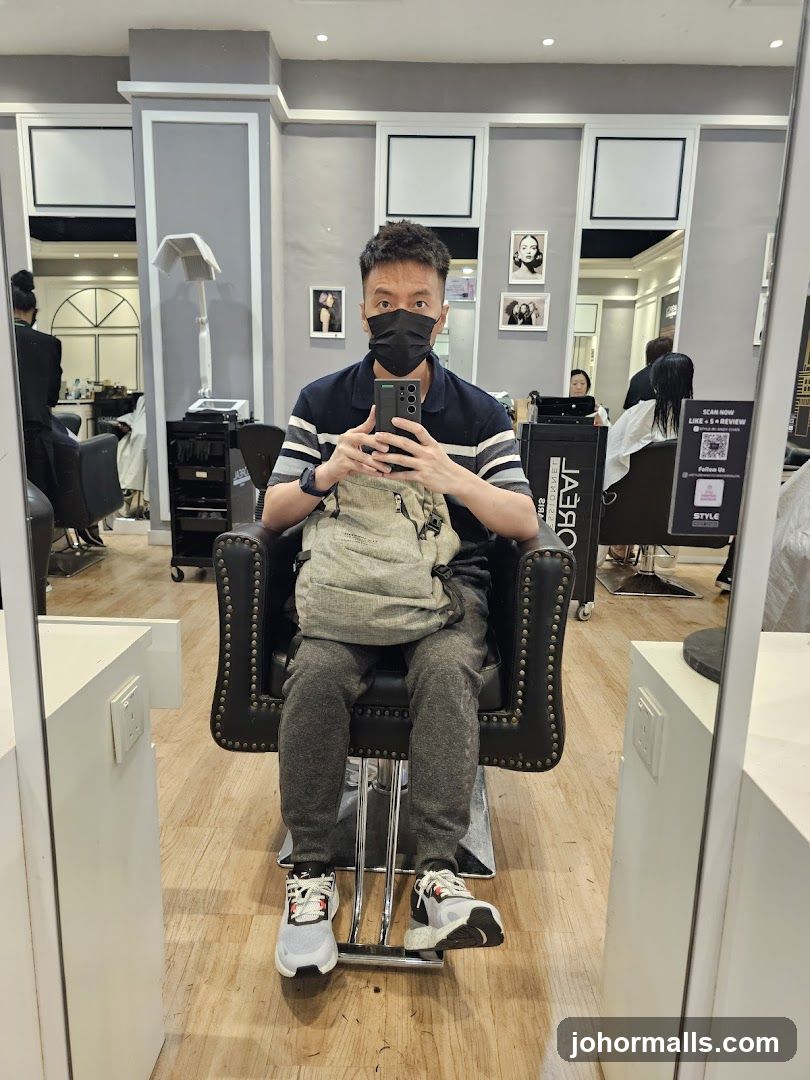 Man in Hair Salon